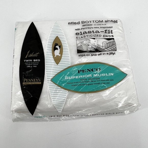 Penny's Bedding Vintage Twin Fitted Bottom Sheet New Unopened